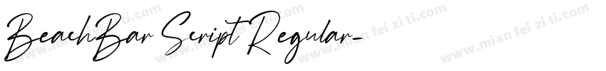 BeachBar Script Regular字体转换